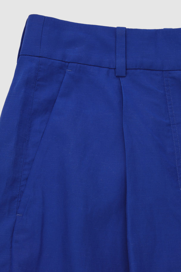 COS High-waisted Wide-leg Trousers Bright Blue