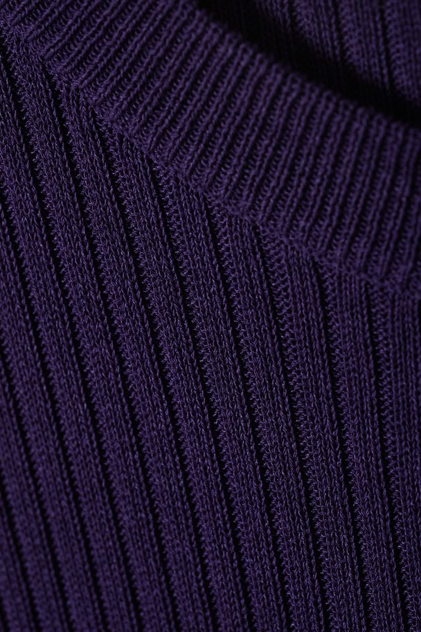 Weekday Colton Rib Sweater Deep Purple