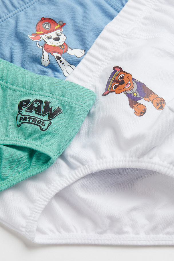 H&M 5-pack Printed Boys’ Briefs Light Turquoise/paw Patrol
