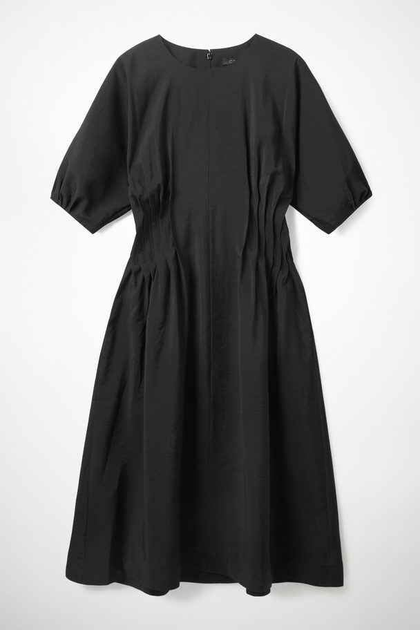 COS Puff Sleeve Dress Black
