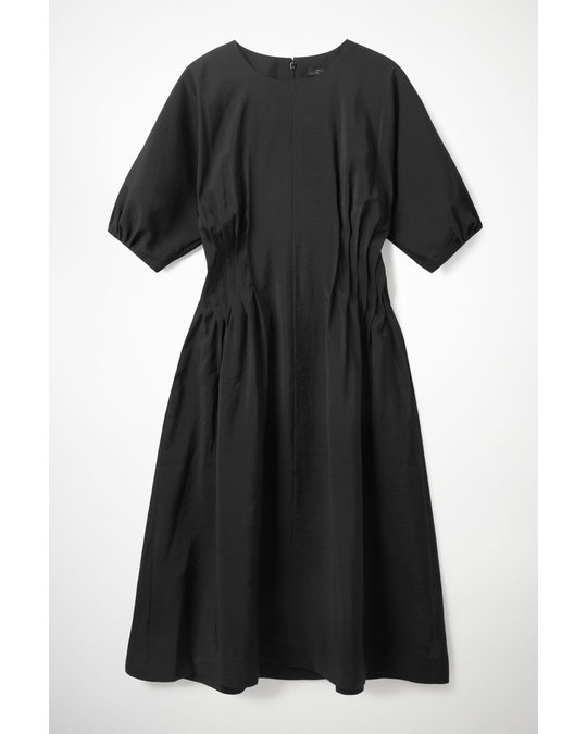 COS Puff Sleeve Dress Black