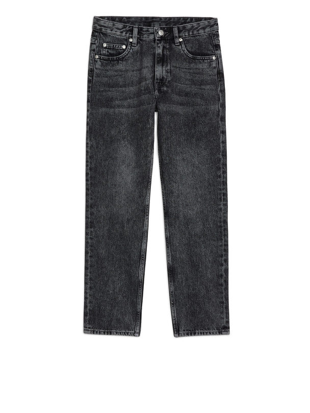 ARKET Regular Cropped Non-stretch Jeans Black