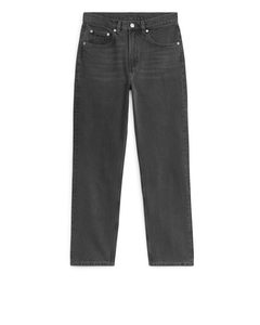 JADE Cropped Slim Jeans Verwaschenes Schwarz