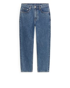 Regular Cropped Non-stretch Jeans Medium Blue