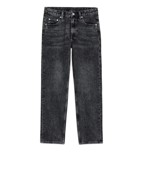 Arket Regular Cropped Non-stretch Jeans Black
