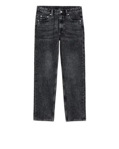 Jeans ohne Stretch REGULAR CROPPED Schwarz