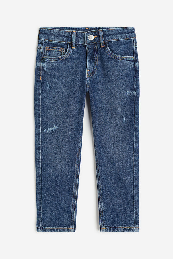 H&M Relaxed Tapered Fit Jeans Dark Denim Blue