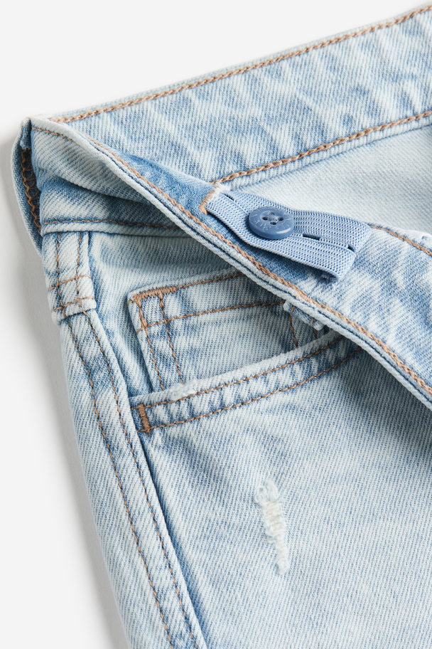 H&M Relaxed Jeans Tapered Fit Lys Denimblå