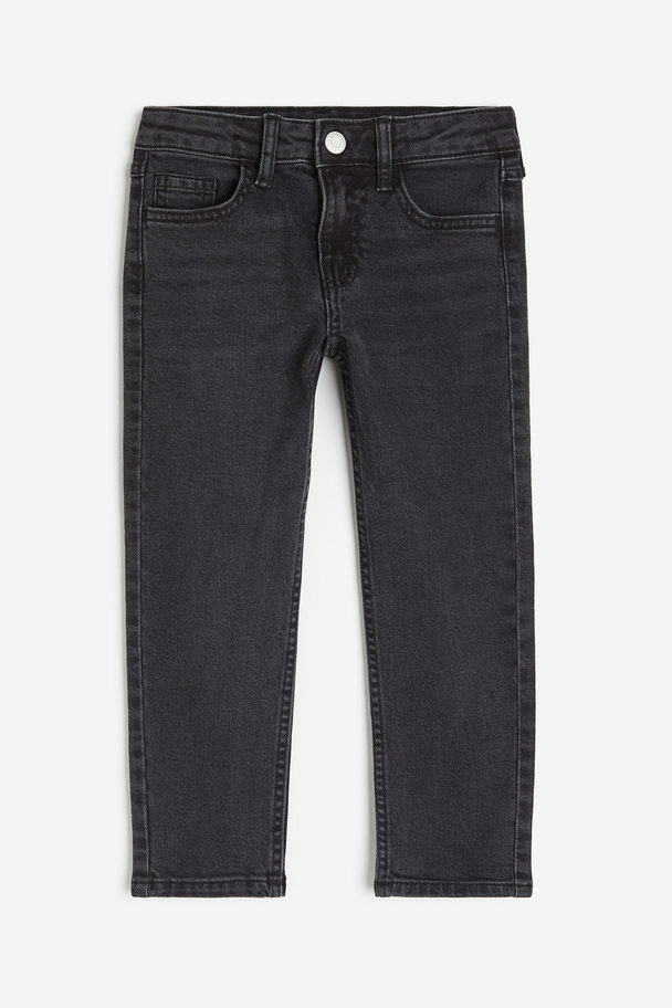 H&M Relaxed Tapered Fit Jeans Washed Black