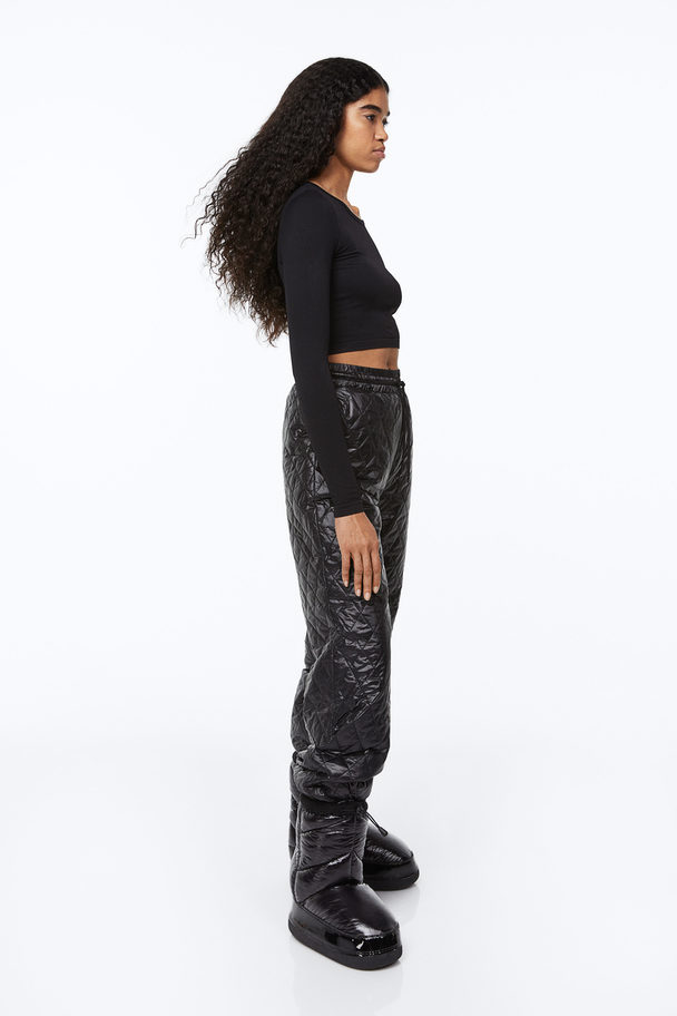H&M Quilted Trousers Black
