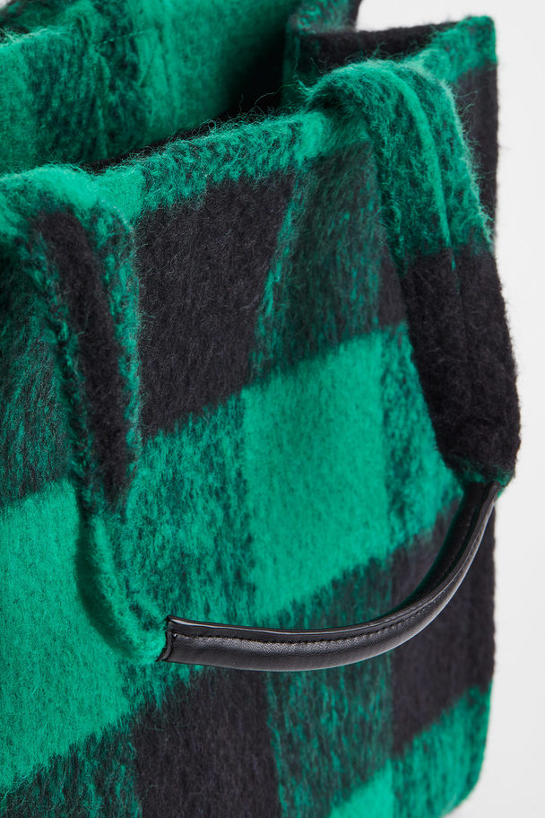 H&M Flannel Shopper Green/checked