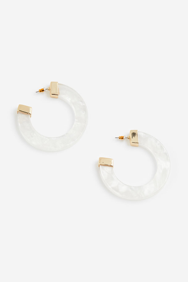 H&M Hoop Earrings White