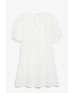 White Puff Sleeve Dress White