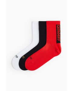 DryMove™ 3er-Pack Socken Rot/Germany