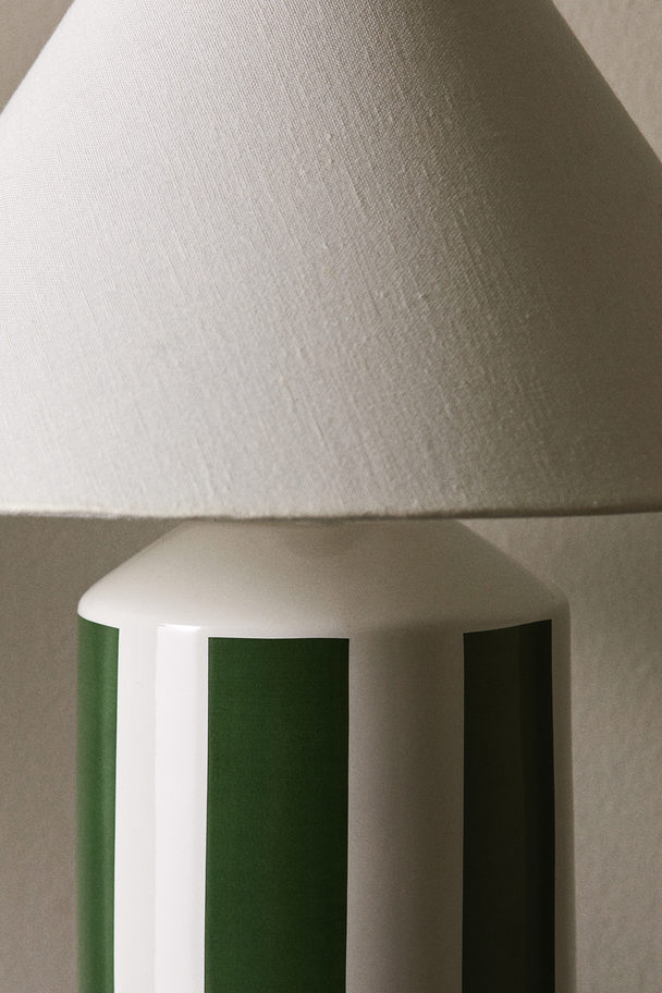 H&M HOME Hoge Keramieken Lampvoet Groen/gestreept