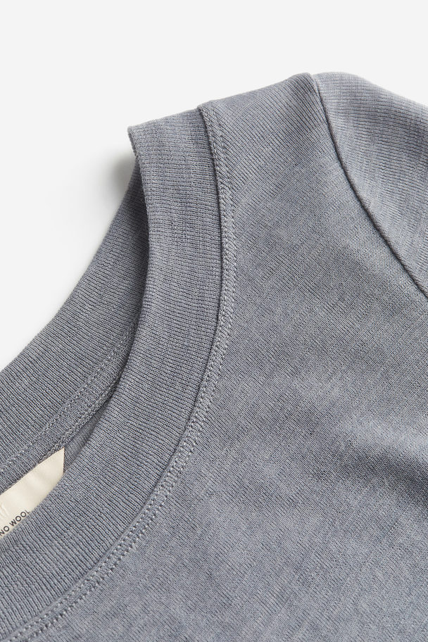 H&M Fitted Wool Top Grey