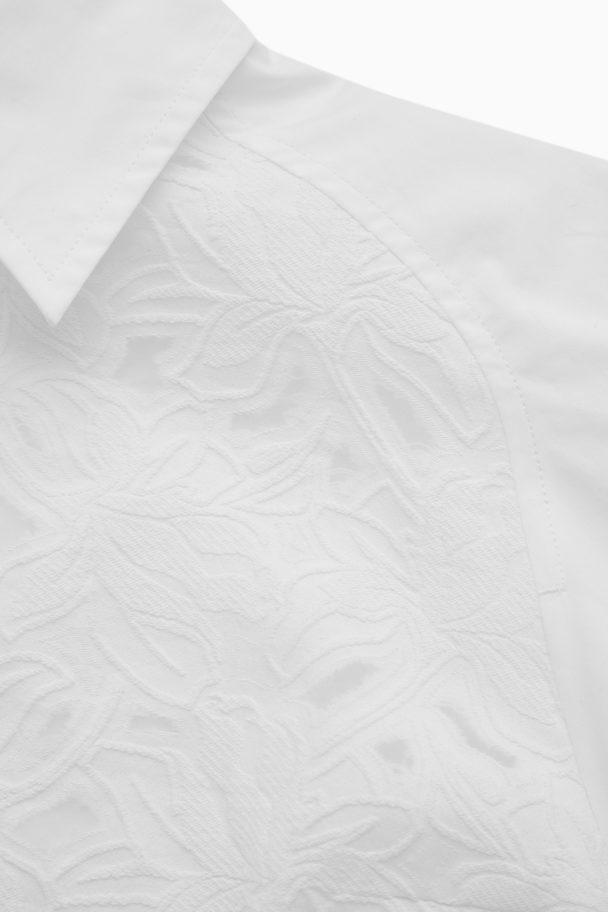 COS Fil Coupé Shirt Dress White