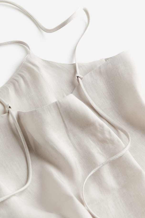 H&M Tie-detail Strappy Top Light Grey