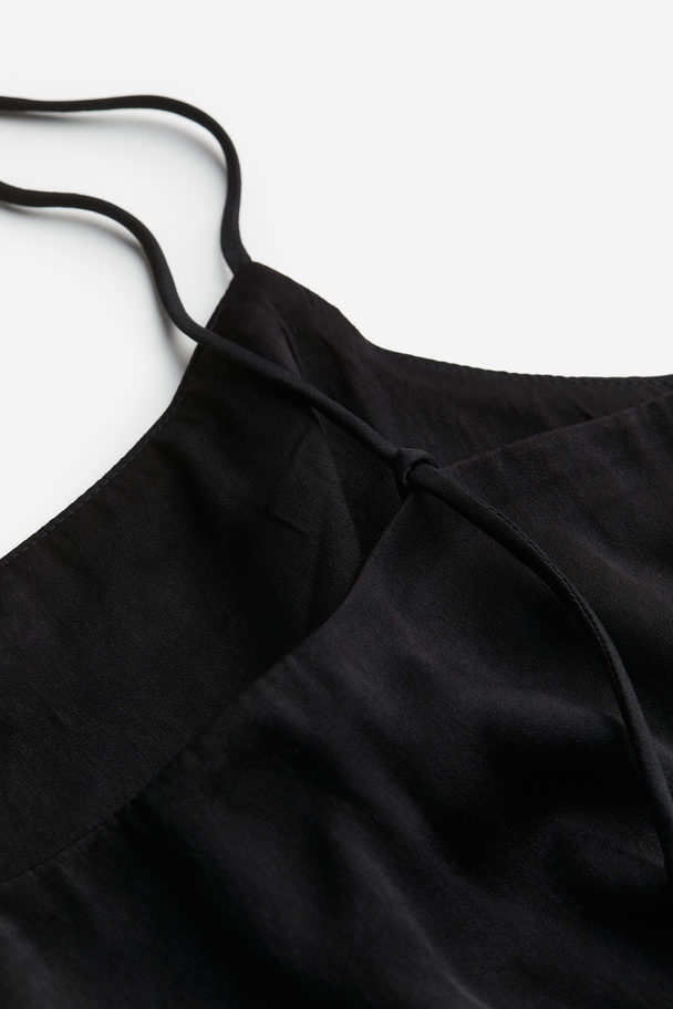 H&M Tie-detail Strappy Top Black