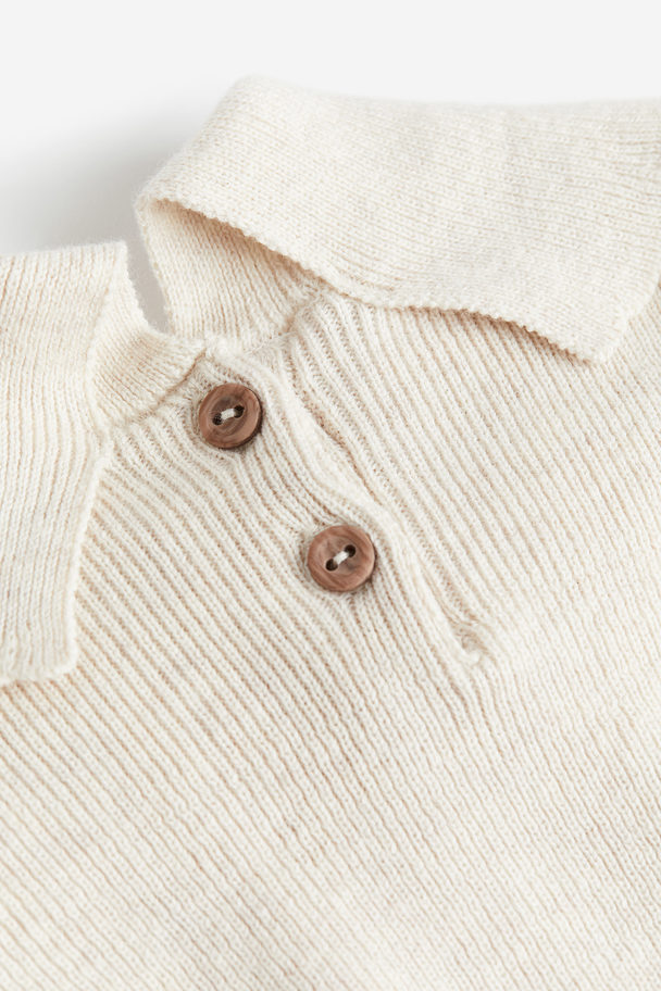 H&M 2-piece Knitted Cotton Set Light Beige