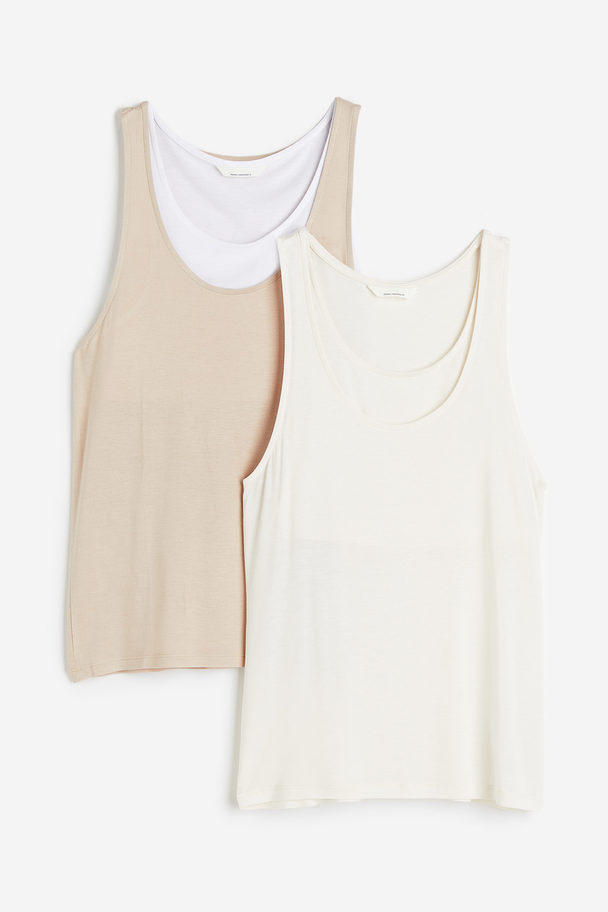 H&M Mama Before & After Set Van 2 Voedingstops Lichtbeige/roomwit
