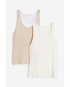 Mama 2-pack Before & After Ammesinglet Lys Beige/cream