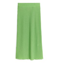 Rib Jersey Skirt Bright Green