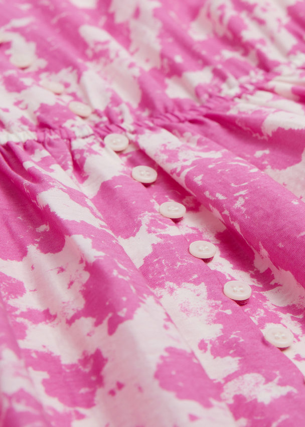 & Other Stories Nauwsluitende Gelaagde Maxi-jurk Roze Print