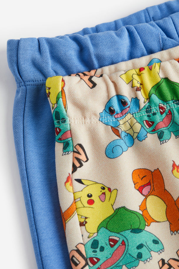 H&M 2er-Pack Sweatshorts mit Print Hellrosa/Pokémon