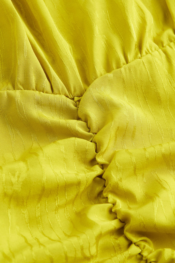 H&M Gathered Dress Yellow