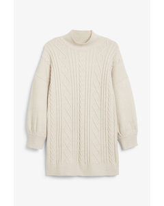 Long Sleeve Knit Sweater Off-white Knit
