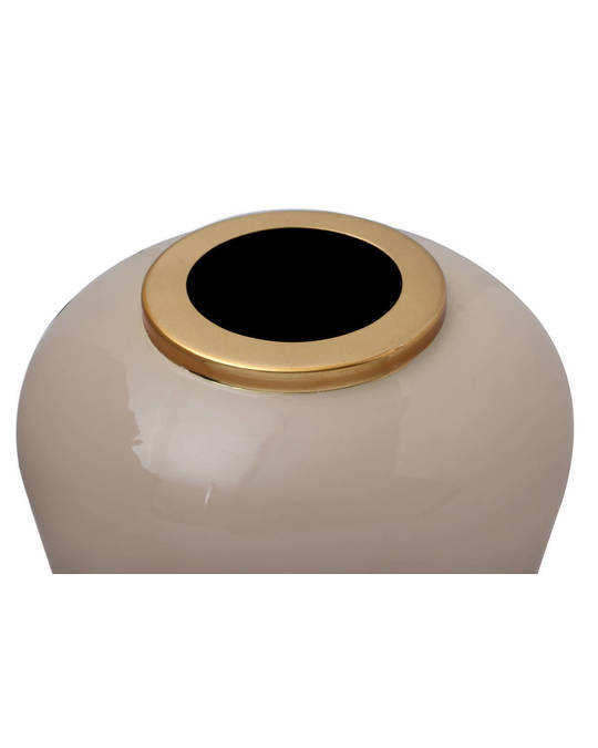 360Living Floor Vase Art Deco 215 Taupe / Gold