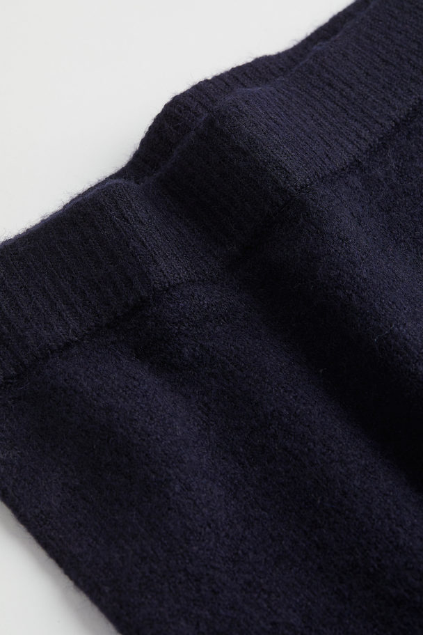 H&M Knitted Trousers Navy Blue