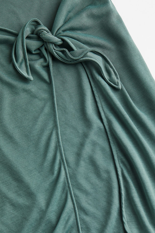 H&M Beach Wrap Dress Khaki Green