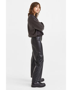 Wide Fit High Trousers Black