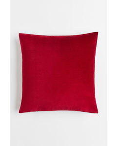 Velvet Cushion Cover Dark Red