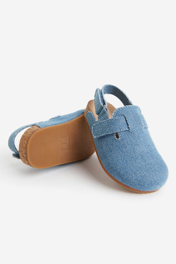 H&M Sandals Denim Blue