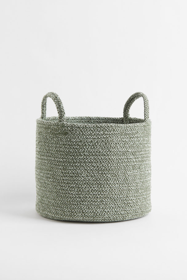 H&M HOME Cotton Storage Basket Green