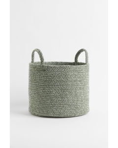 Cotton Storage Basket Green