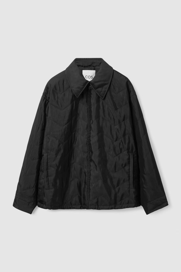 COS Lightweight Quilted Jacket Black