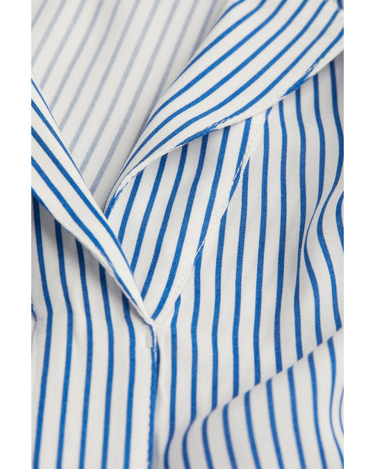 H&M Mama Tie-belt Dress White/blue Striped