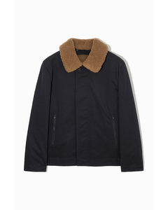 Convertible Teddy-lined Jacket Navy / Brown