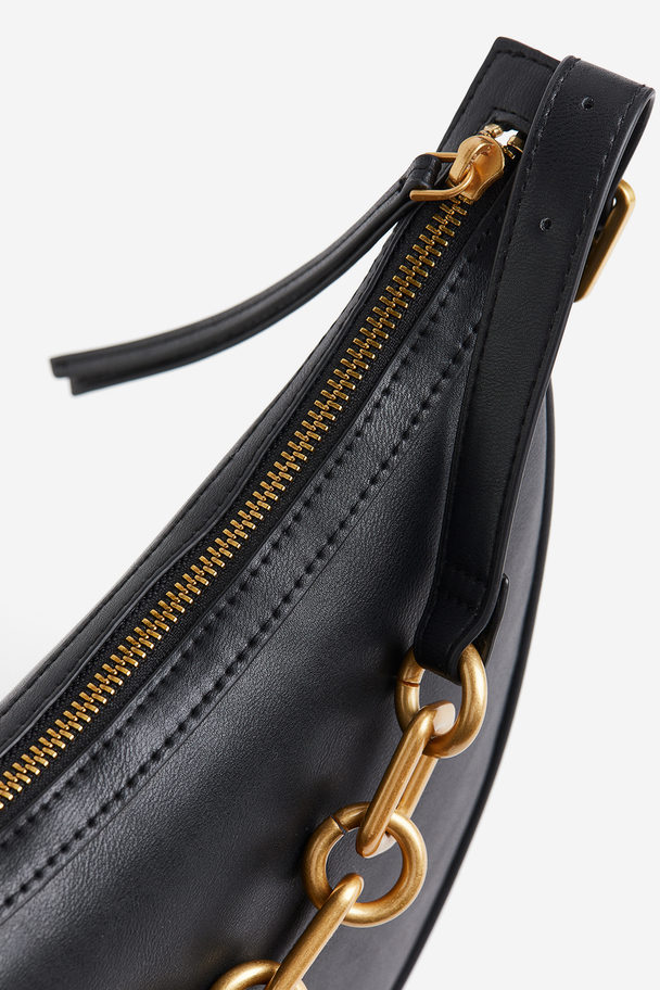 H&M Chain-detail Shoulder Bag Black
