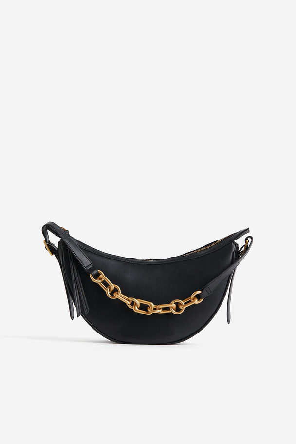 H&M Chain-detail Shoulder Bag Black