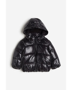 Hooded Puffer Jacket Black