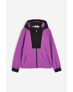 Water-resistant Softshell Jacket Purple/black