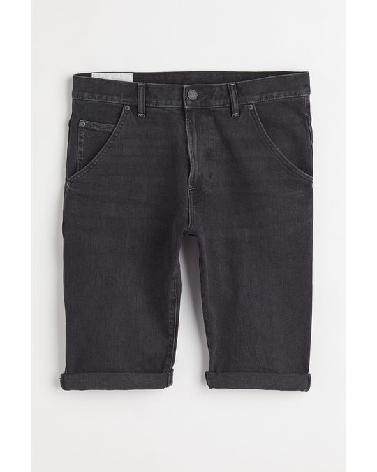 H&M Regular Denim Shorts Black