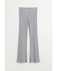 Ribbed Trousers Light Grey Marl