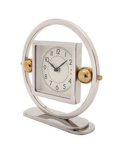 Table Clock Moments 825 silver / gold