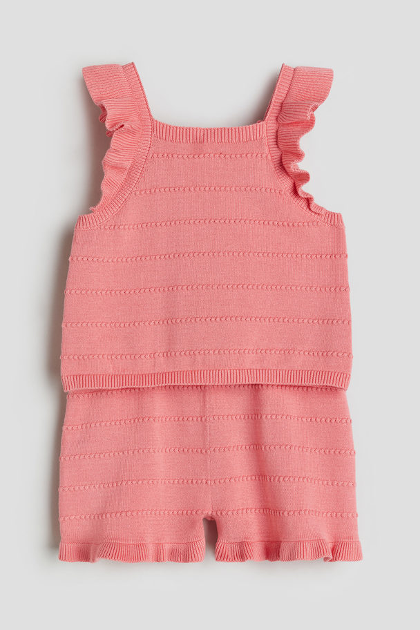 H&M 2-piece Knitted Set Pink